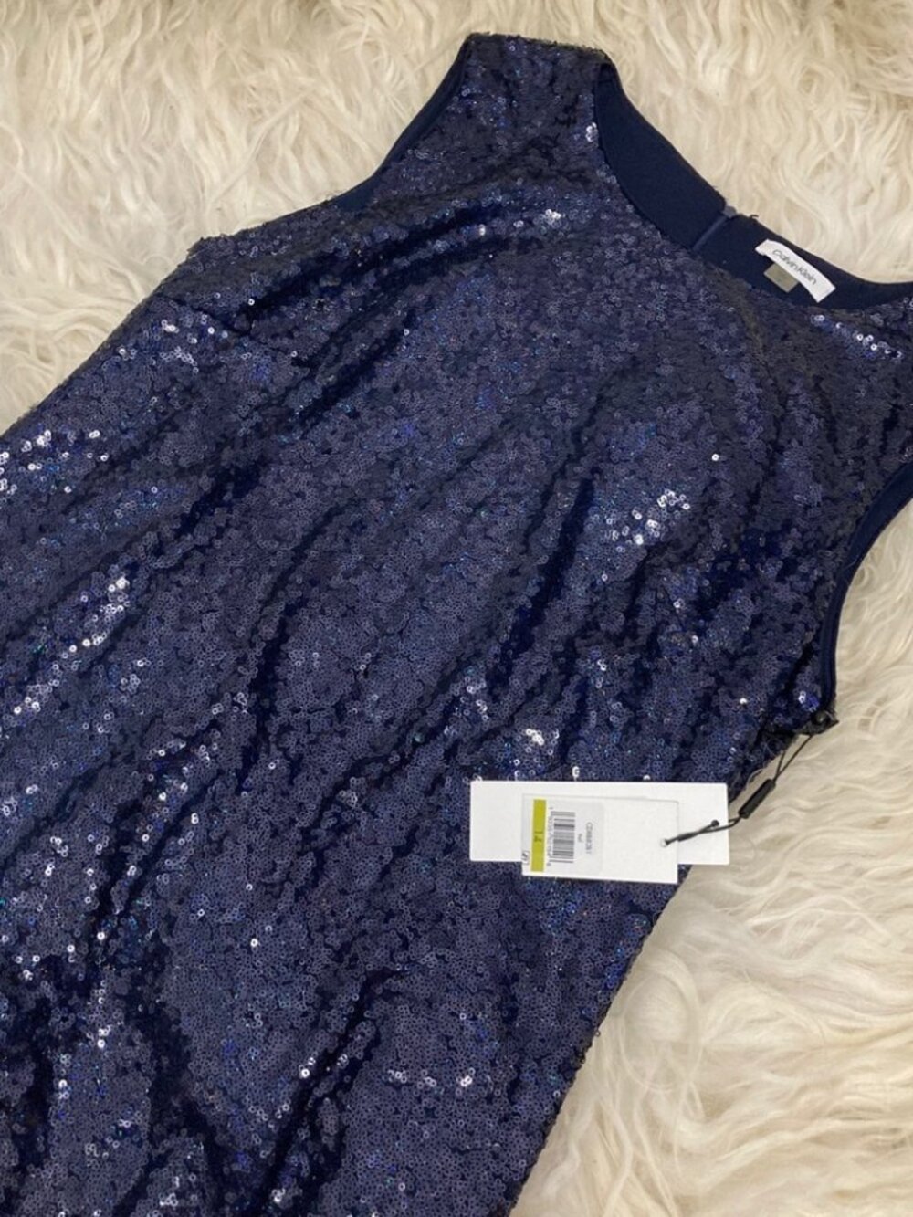Calvin Klein Women's Sequined Sheath Dress 2307 - Picture 8 of 9